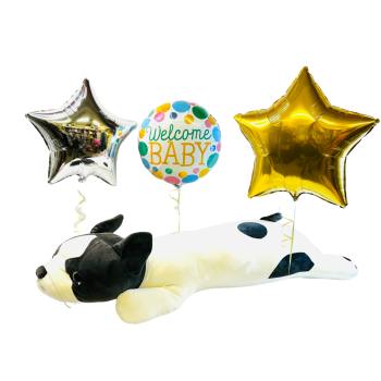 Σκύλος 100εκ για μαξιλάρι με μπαλόνια 